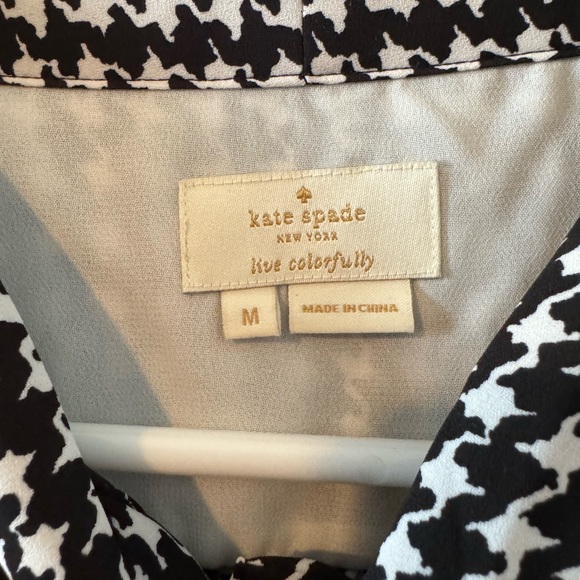 Kate Spade Houndstooth blouse. Size medium - Picture 2 of 7